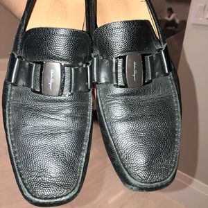 Black Salvatore ferragamo loafers